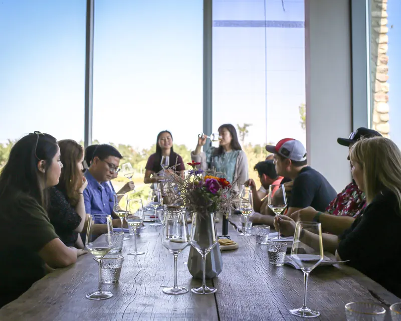 A tasting lunch at a Ningxia winery